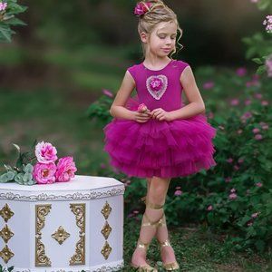 NWT Dollcake Sugar Plum Tiny Ballerina Tutu & Leotard Set Girls sz 5